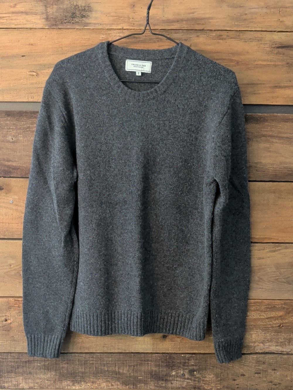 Frank & Oak Charcoal Gray Crewneck Sweater